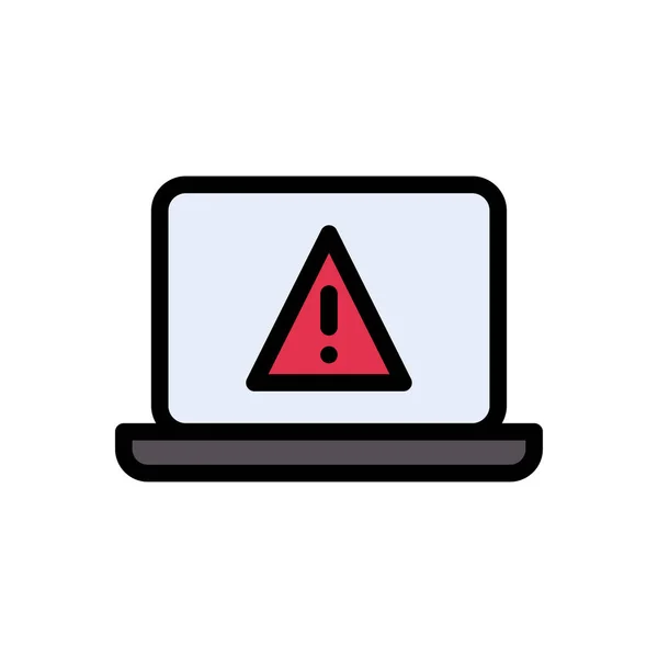 Danger Vector Flat Color Icon — Stock Vector