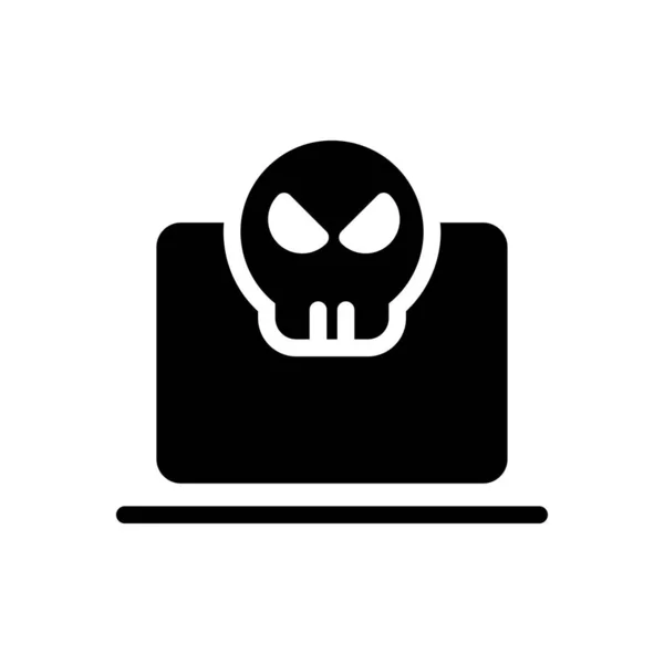 Hacken Vector Glyph Platte Pictogram — Stockvector