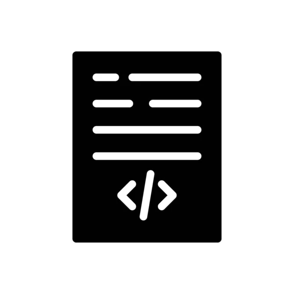 Coding Vector Glyph Flat Icon — Stock Vector