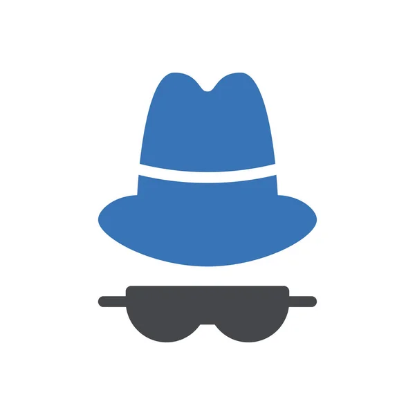 Hat Vector Glyph Color Icon — 스톡 벡터