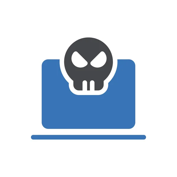 Hacken Vector Glyph Kleur Pictogram — Stockvector