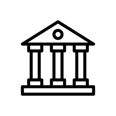 bankacılık vektörü ince çizgi simgesi