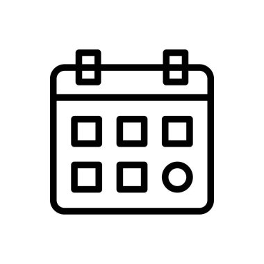 takvim vektörü ince çizgi simgesi