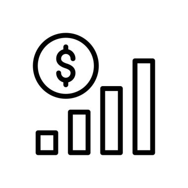 finans vektörü ince çizgi simgesi