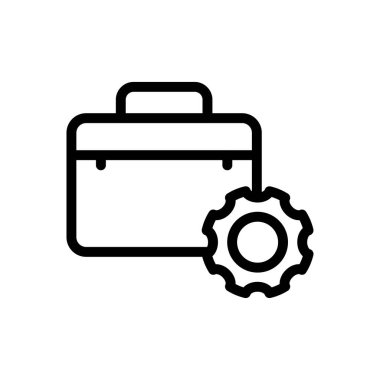 Portföy vektör ince çizgi simgesi