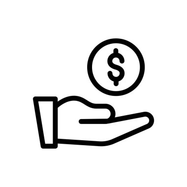 finans vektörü ince çizgi simgesi