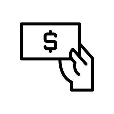 para vektörü ince çizgi simgesi