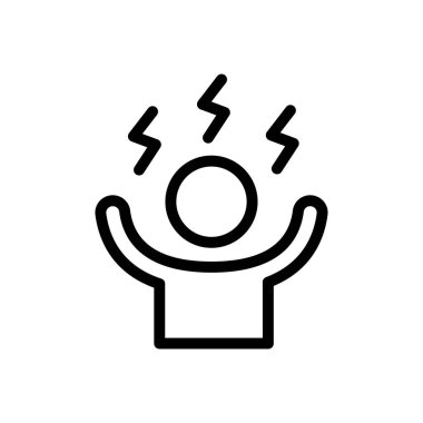 çalışan vektör ince çizgi simgesi