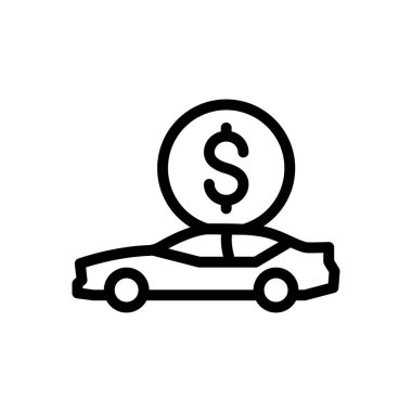 para vektörü ince çizgi simgesi