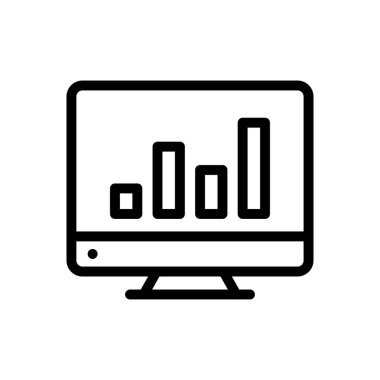 grafik vektörü ince çizgi simgesi