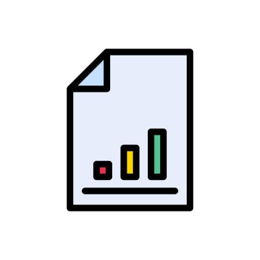 rapor vektörü düz renk simgesi