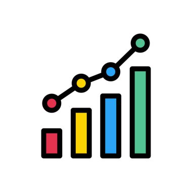 grafik vektörü düz renk simgesi