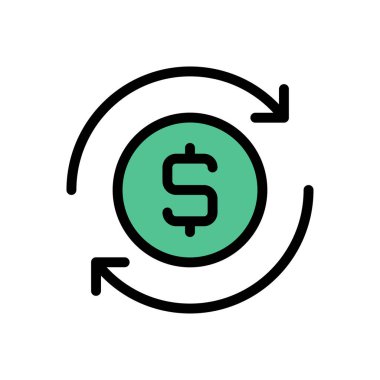 işlem vektörü düz renk simgesi