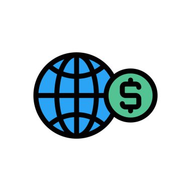 piyasa vektörü düz renk simgesi