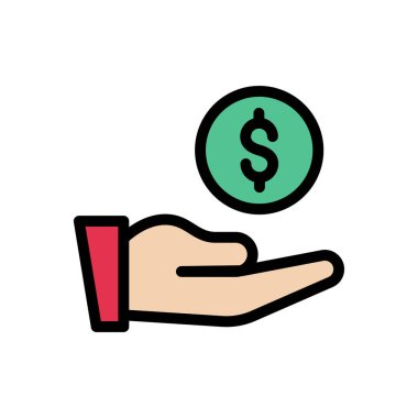 finans vektörü düz renk simgesi