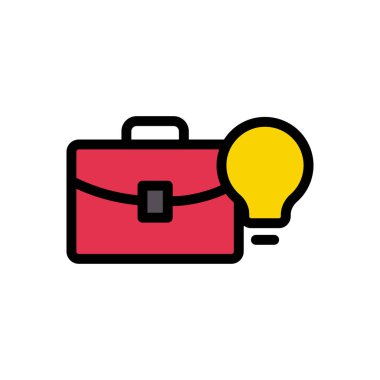 portföy vektörü düz renk simgesi