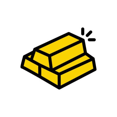 altın vektör düz renk simgesi