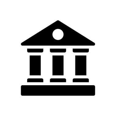 bankacılık vektörü glyph düz simgesi