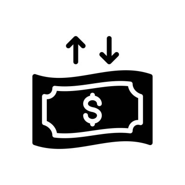 Dolar vektör sembolü düz simge