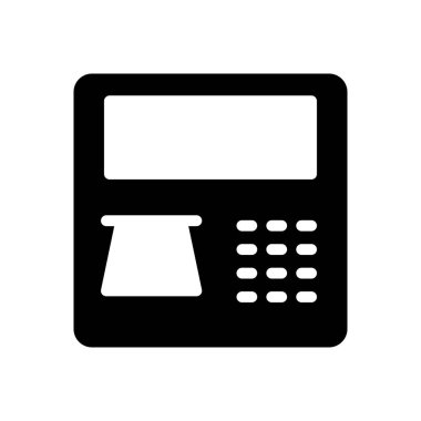 bankacılık vektörü glyph düz simgesi