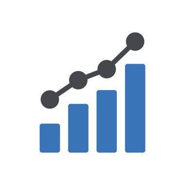 Yatırım vektörü renk simgesi