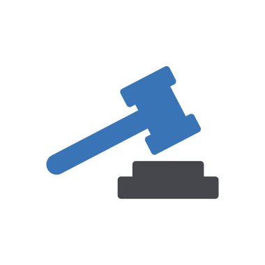 açık artırma vektör renk simgesi