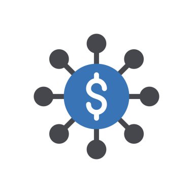 Yatırım vektörü renk simgesi