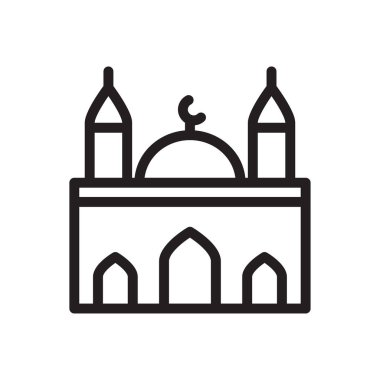 cami vektörü ince çizgi simgesi