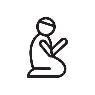 Müslüman vektör ince çizgi simgesi