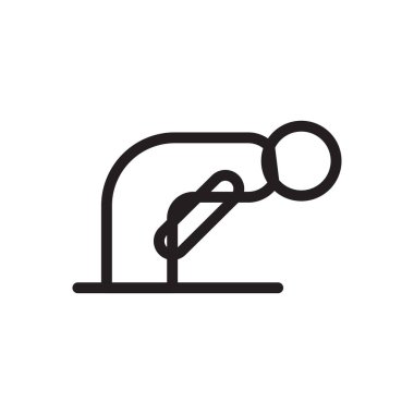 Müslüman vektör ince çizgi simgesi