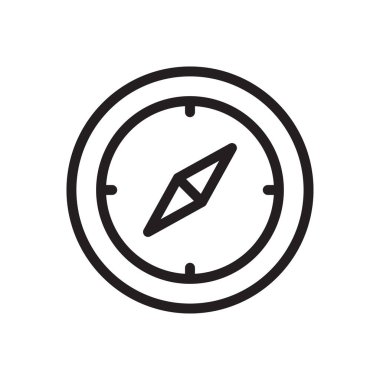 pusula vektörü ince çizgi simgesi