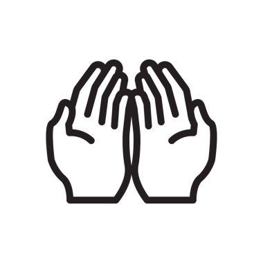 dua vektörü ince çizgi simgesi