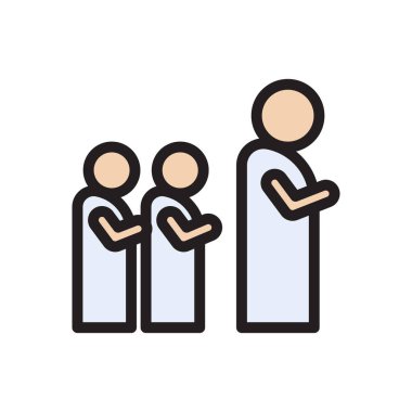 dua vektörü düz renk simgesi