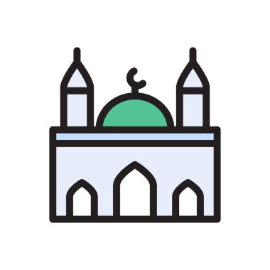 cami vektörü düz renk simgesi