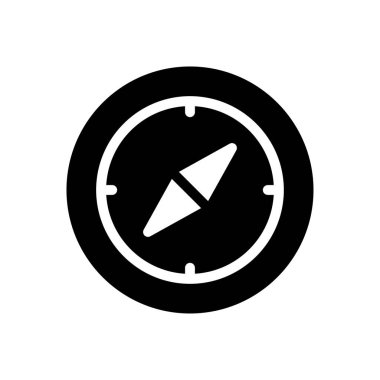 pusula vektör düz simgesi