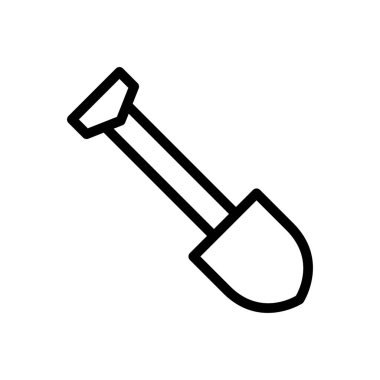 Kürek vektörü ince çizgi simgesi