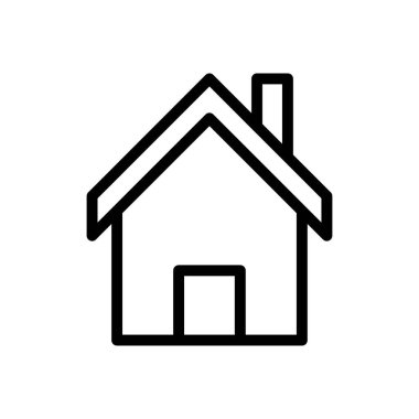 ev vektörü ince çizgi simgesi