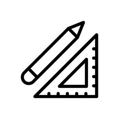 vektör ince çizgi simgesini ölç