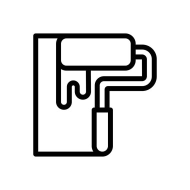 Roller vektörü ince çizgi simgesi