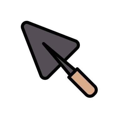 Trowel vektör düz renk simgesi