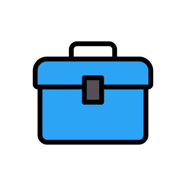 araçlar kutusu vektör düz renk simgesi