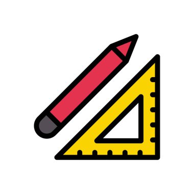 vektör düz renk simgesini ölç