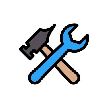 işçi vektörü düz renk simgesi