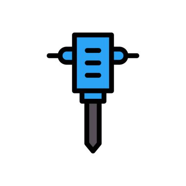 çalışma vektörü düz renk simgesi