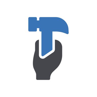 işçi vektör renk simgesi