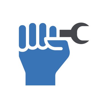 işçi vektör renk simgesi