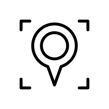 konum vektörü ince çizgi simgesine odaklan