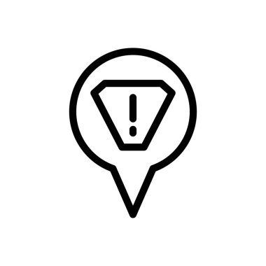 hata konum vektörü ince çizgi simgesi