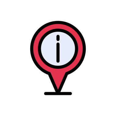 konum bilgisi vektör düz renk simgesi