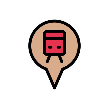 konum vektörü düz renk simgesi